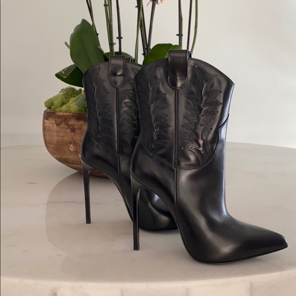 Saint Laurent stiletto western style boot